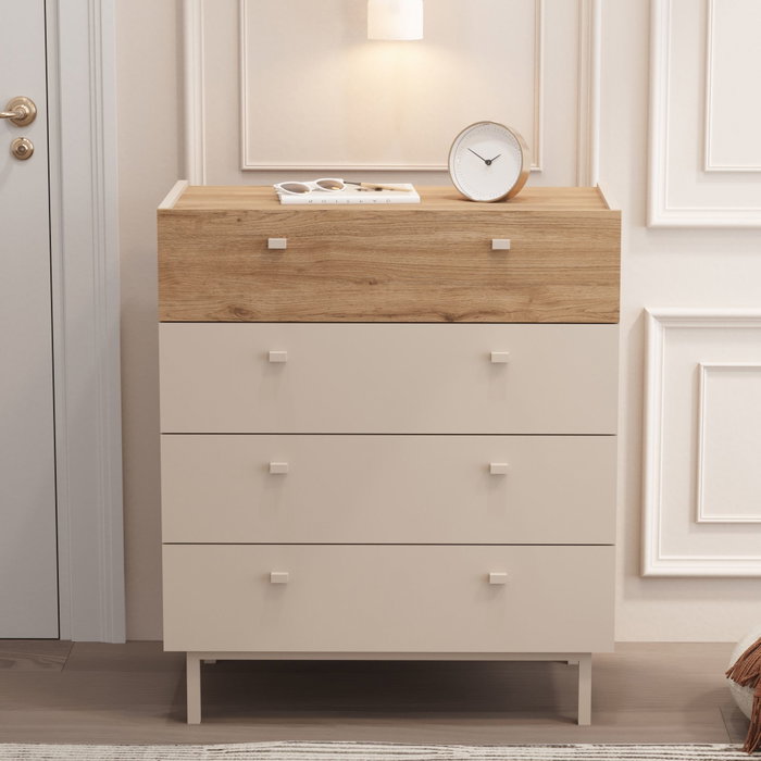 Hanah Home Luke - LK6-CS Cómoda Arena y Roble Hanah Home Luke - LK6-CS Cómoda Arena y Roble